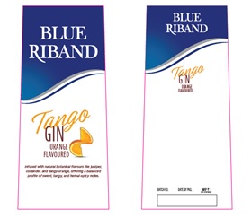 Blue Riband Tango Gin Orange Flavoured Label Device mark 6750669 Trademark