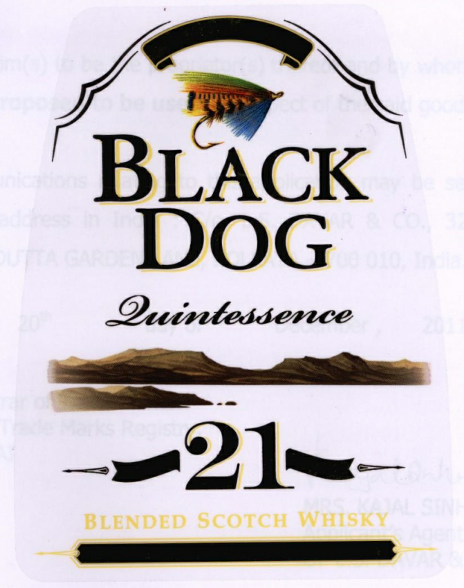 Black Dog Quintessence Device mark 2253991 Trademark