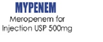 Mypenem - Meropenam Injection Usp 500 Mg 10 Ml Vial Device mark 6760325 Trademark