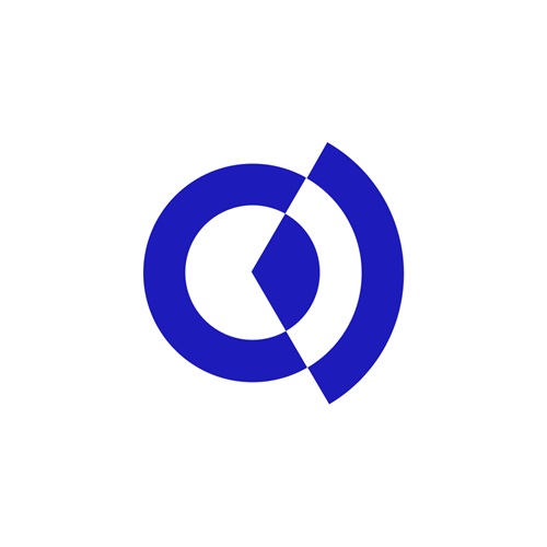 Geometric Device Of A Circle Cojoined With An Overlapping Triangular Segment In The Colour Blue Device mark 6761104 Trademark