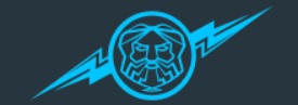 Device Of Thunder Bolt With Zeus In Between Device mark 6765308 Trademark