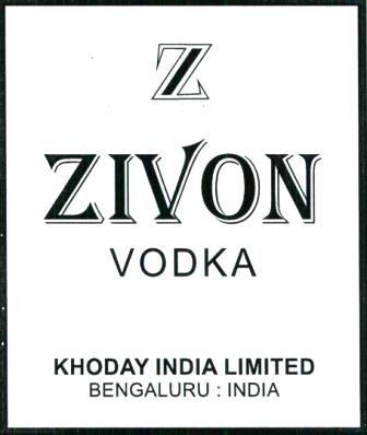 Zivon Vodka Device mark 6765739 Trademark