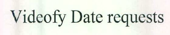 Videofy Date Requests Device mark 2582912 Trademark