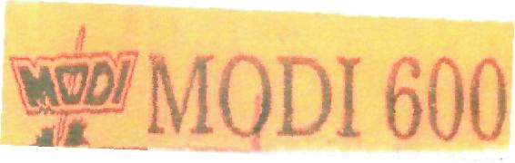 Modi 600 (label) Device mark 2234150 Trademark