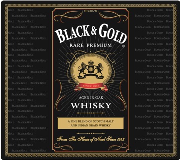 Nicol's Black & Gold Device mark 6782435 Trademark