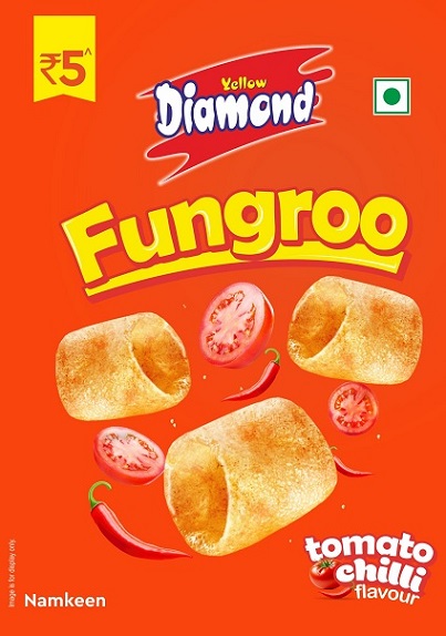Yellow Diamond Fungroo Tomato Chilli Flavour Device mark 6792540 Trademark
