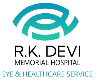 R.k. Devi Memorial Hospital Along With Eye & Healthcare Service And Design Representing An Eye Device mark 6803528 Trademark