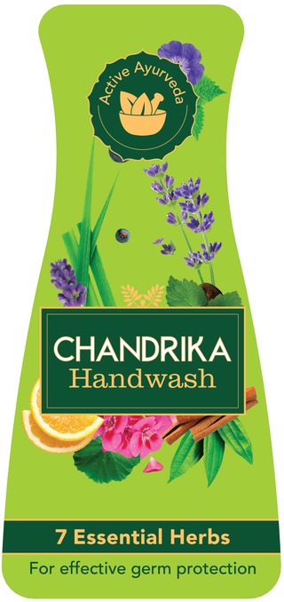 Chandrika Hand Wash Seven Essential Herbs (label) Device mark 6803534 Trademark