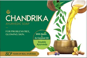 Chandrika Ayurvedic Soap Box (label) Device mark 6803878 Trademark