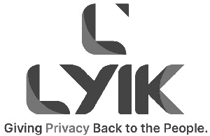 Lyik - Giving Privacy Back To The People (with Device Of L) Device mark 6807563 Trademark