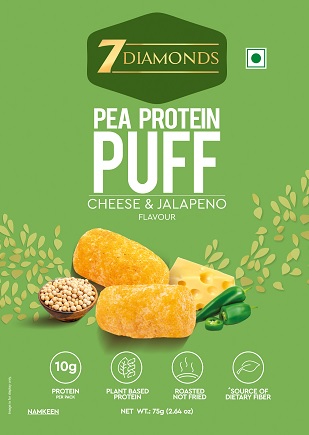 7 Diamonds Pea Protein Puff Cheese And Jalapeno Flavour Device mark 6822265 Trademark