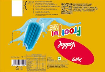 Vadilal Frootful Lagoon Slush Ice Candy Device mark 6827956 Trademark