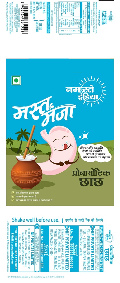 Namaste India Mast Maza Probiotic Chaach Device mark 6830688 Trademark