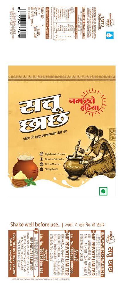 Namaste India Sattu Chaach Device mark 6830689 Trademark