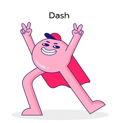 Device Of Mascot Namely Dash Device mark 6833886 Trademark
