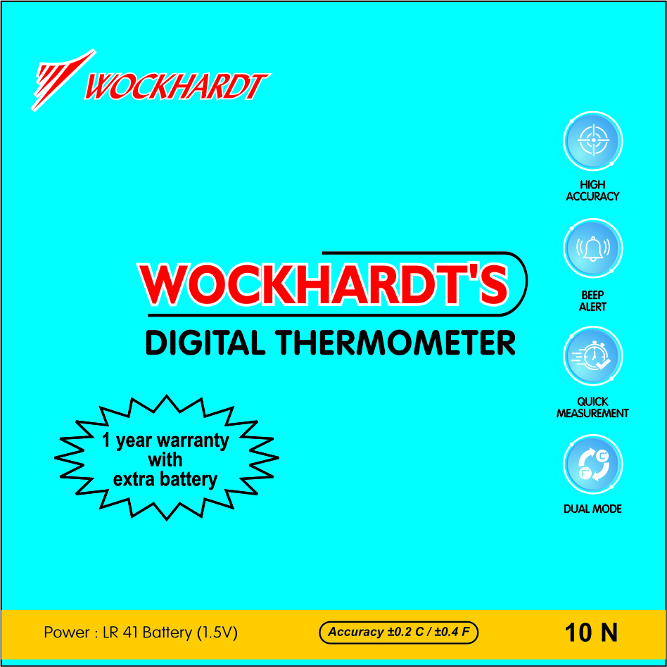 "wockhardt's Digital Thermometer" Device mark 6844681 Trademark