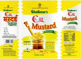 Shalimar's Chef Mustard Powder, Device Of Chef Device mark 2709585 Trademark