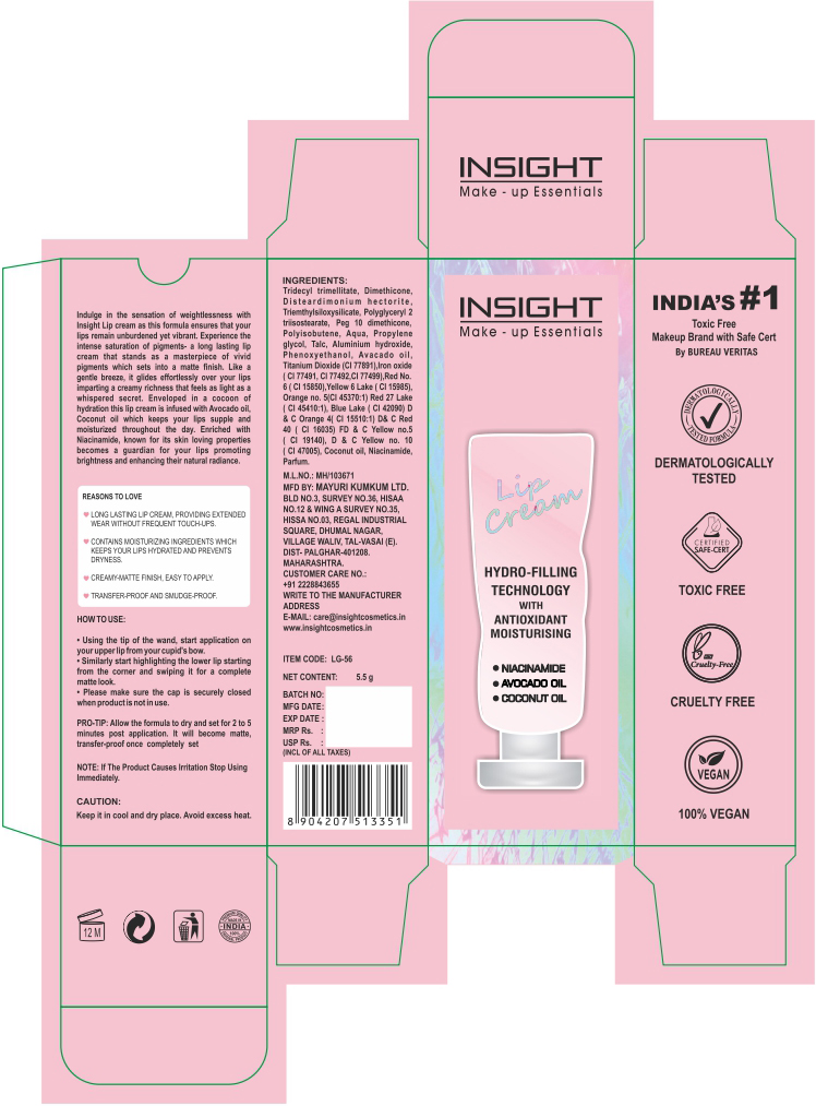 Insight Make-up Essentials Lip Cream Device mark 6850849 Trademark