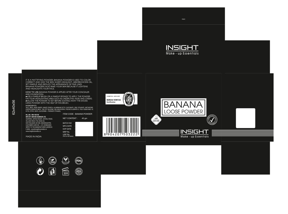 Insight Make-up Essentials Banana Loose Powder Device mark 6850843 Trademark