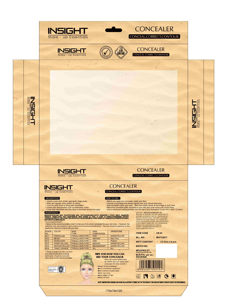 Insight Make-up Essentials Concealer Device mark 6850844 Trademark