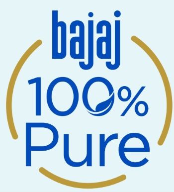 Bajaj 100% Pure Label Device mark 6871651 Trademark
