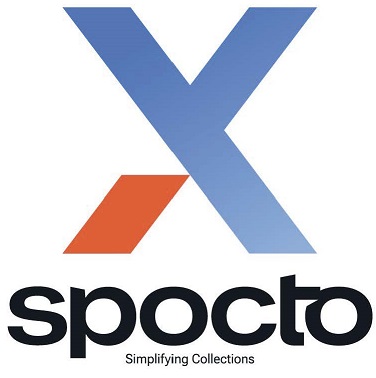 X Spocto With Tag Line "simplifying Collections" Device mark 6873591 Trademark