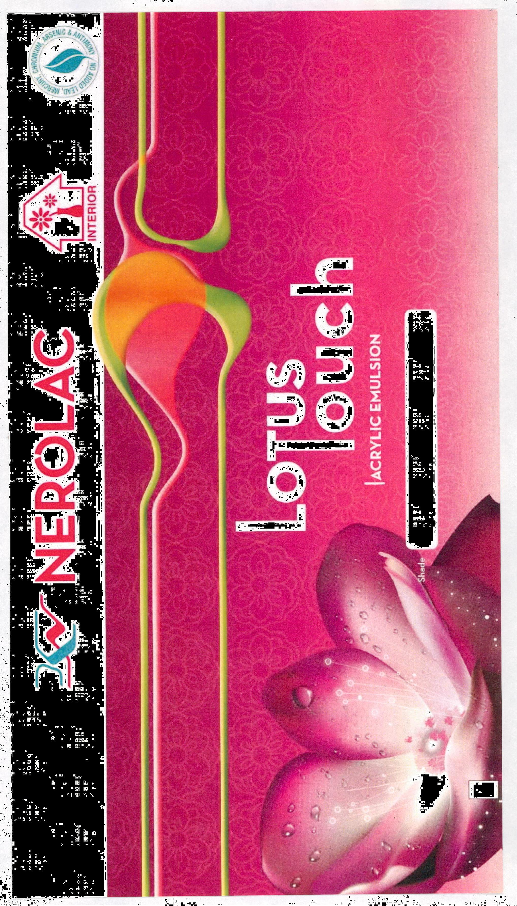 Nerolac Lotus Touch Acrylic Emulsion Device mark 2101163 Trademark