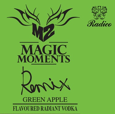 M2 Magic Moments Remix Green Apple Flavoured Radiant Vodka Device mark 6883479 Trademark