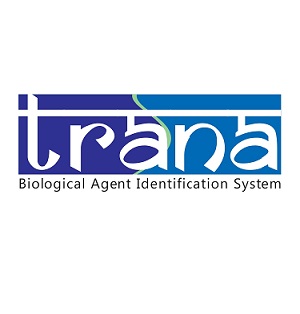 Trana ( Written Artistically With The Depiction ‘ Biological Agent Identification System’ Below As A Single Image) Device mark 6895059 Trademark