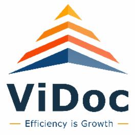 Vidoc Efficiency Is Growth (label) Device mark 6896657 Trademark