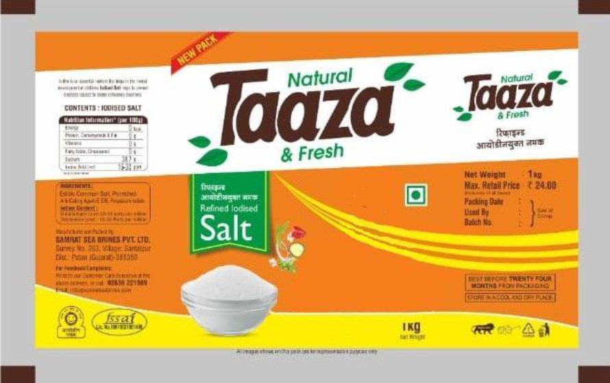 Taaza Salt As Per Color Combination Device Label Device mark 6900145 Trademark