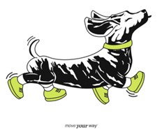Dog Artwork Move Your Way Device mark 6916715 Trademark