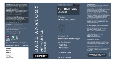 Bare Anatomy - Expert Anti-hair Fall Shampoo Device mark 6922226 Trademark
