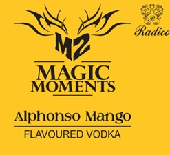 M2 Magic Moments Alphonso Mango Flavoured Vodka Device mark 6923973 Trademark