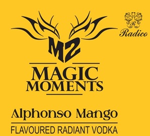 M2 Magic Moments Alphonso Mango Flavoured Radiant Vodka Device mark 6923974 Trademark