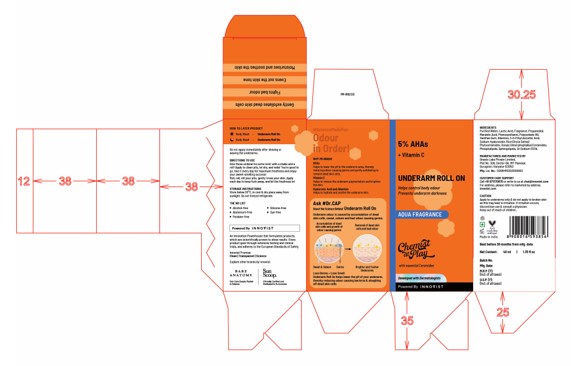 Chemist At Play Odour Control Underarm Roll On Aqua Device mark 6930030 Trademark