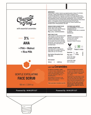 Chemist At Play Gentle Exfoliating Face Scrub Device mark 6930027 Trademark