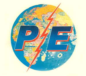 Pe With Sparkling Device On Globe Device mark 2633487 Trademark