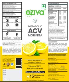 Oziva Metabolic Acv Moringa (device) Device mark 6934907 Trademark