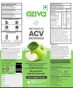 Oziva Metabolic Acv Moringa (device) Device mark 6934906 Trademark
