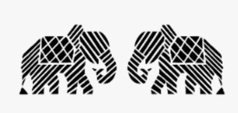 Device Of Two Elephants Device mark 6938809 Trademark