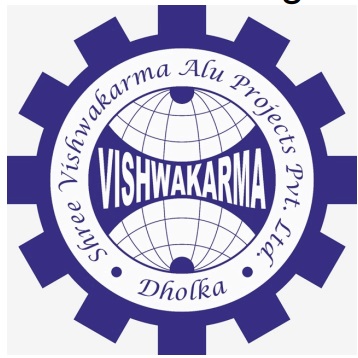 Device Of Vishwakarma With Shree Vishwakarma Alu Projects Pvt Ltd Dholka Device mark 6948999 Trademark