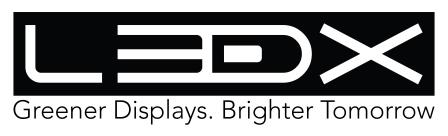 Ledx Greener Displays. Brighter Tomorrow Device mark 6956879 Trademark