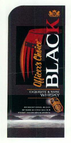 Officer's Choice Black Exquisite & Rare Whisky Device mark 2962269 Trademark