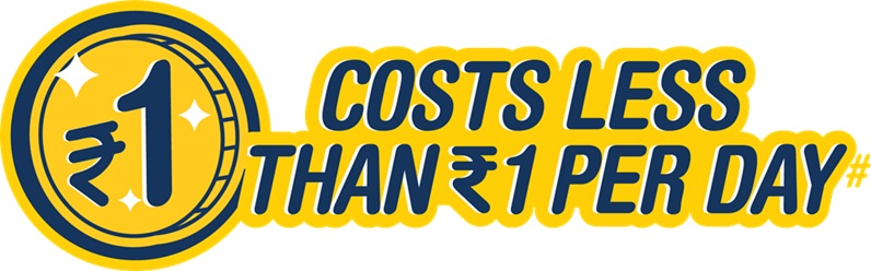 Costs Less Than Re. 1 Per Day Device mark 6963832 Trademark