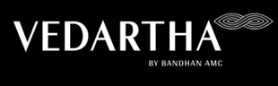 Vedartha – Black And White Label With Dark Background Device mark 6972174 Trademark