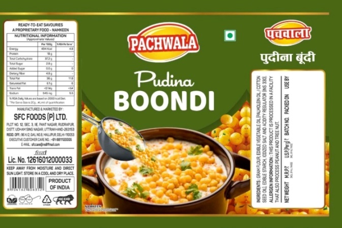 Pachwala Pudina Boondi Device mark 6975319 Trademark