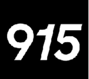 915 (logo) With Black Background Device mark 6977941 Trademark