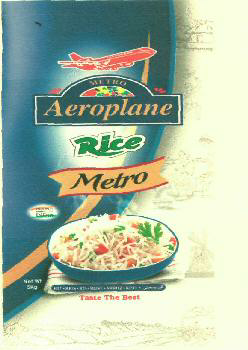 Aeroplane Rice Metro (label) Device mark 2596874 Trademark