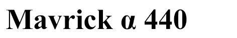 Mavrick 440 With Alpha Symbol In Lowercase. Device mark 7004296 Trademark